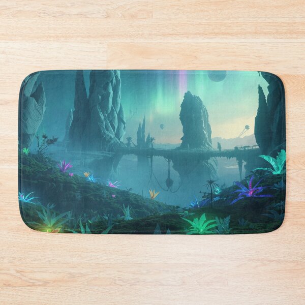 Item preview, Origami Sky Forest Bioluminescent Alien Landscape designed and sold by Luminous Wilds.