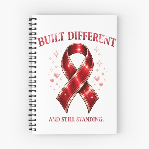 Item preview, BUILT DIFFERENT Sickle Cell Awareness Red Ribbon Spoonie Sticker designed and sold by Jaded's Cute Clips.