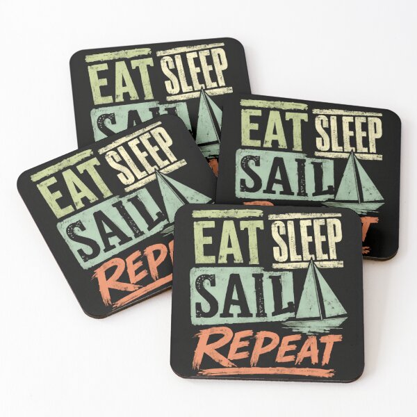 Item preview, Eat Sleep Sail Repeat Sailor Boating Enthusiast designed and sold by HumansStuck12.