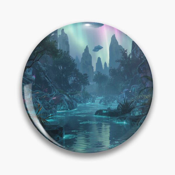Item preview, Glass Jungle Basin Alien Fantasy Landscape designed and sold by Luminous Wilds.