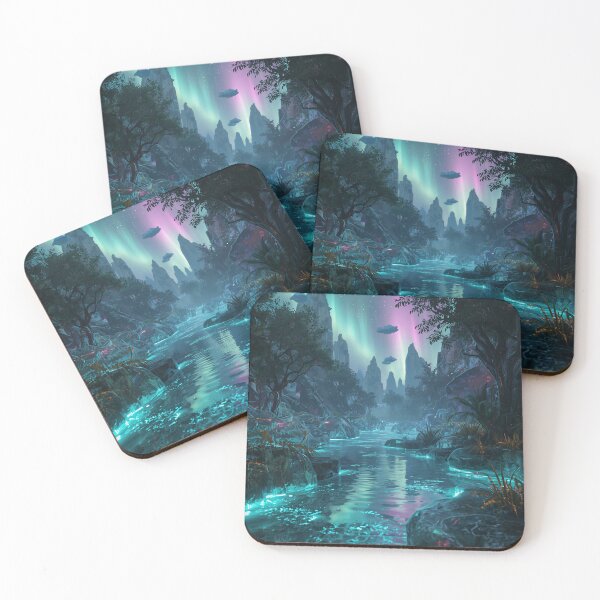 Item preview, Glass Jungle Basin Alien Fantasy Landscape designed and sold by Luminous Wilds.