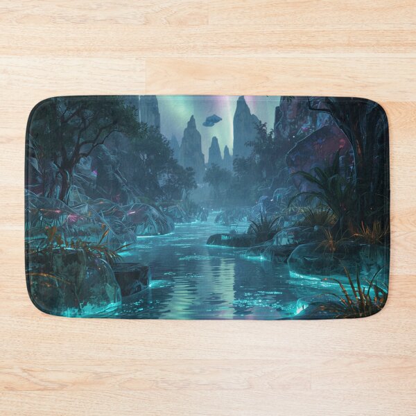 Item preview, Glass Jungle Basin Alien Fantasy Landscape designed and sold by Luminous Wilds.