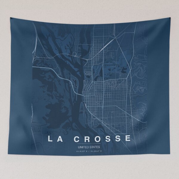 Item preview, La Crosse Wisconsin City Map Tourism  designed and sold by BlueLineLAX.