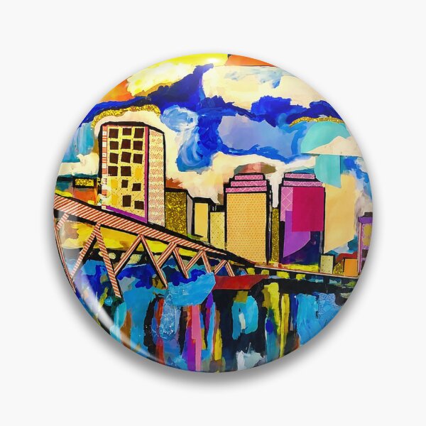 Artikelvorschau, Richmond, Virginia, Mixed-Media-Malerei/Collage entworfen und verkauft von ThatCoolArtTeacher.