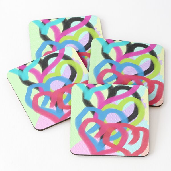 Item preview, Colorful Hearts Drawing designed and sold by StoicBean.