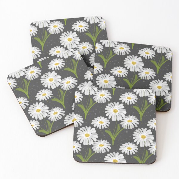 Item preview, Black daisies, retro, dark cottagecore designed and sold by OhNoNotAgain42.