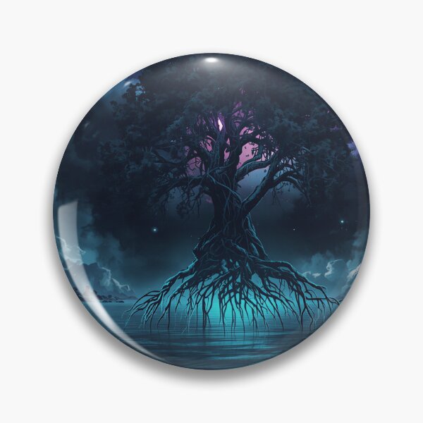 Item preview, Ink Nebula Mangrove Alien Fantasy Landscape designed and sold by Luminous Wilds.