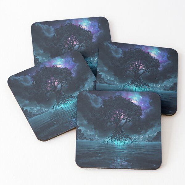 Item preview, Ink Nebula Mangrove Alien Fantasy Landscape designed and sold by Luminous Wilds.