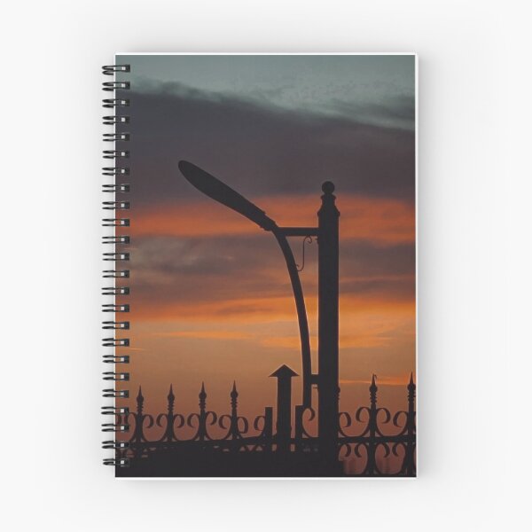 Item preview, Streetlamp Evening Sky Wrought Iron Fence designed and sold by FrankOliver.