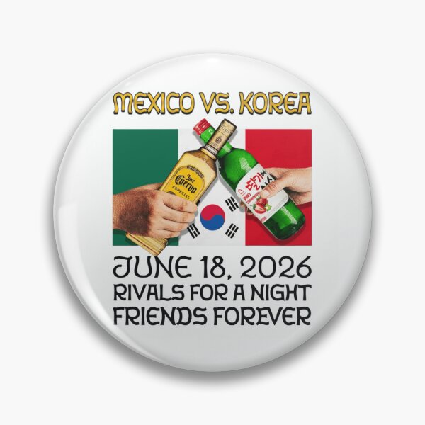 Item preview, Mexico vs. Korea, Rivals For A Night, Friends Forever designed and sold by Soceitiz.
