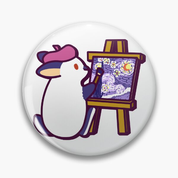 Item preview, Mona the Bunny Painting On A Canvas – Cute Kawaii-Inspired Design designed and sold by dittoon.