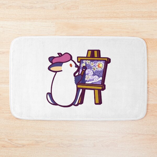 Item preview, Mona the Bunny Painting On A Canvas – Cute Kawaii-Inspired Design designed and sold by dittoon.