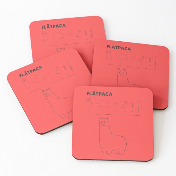 Item preview, Flatpaca flat pack Alpaca - Red designed and sold by animinimal.