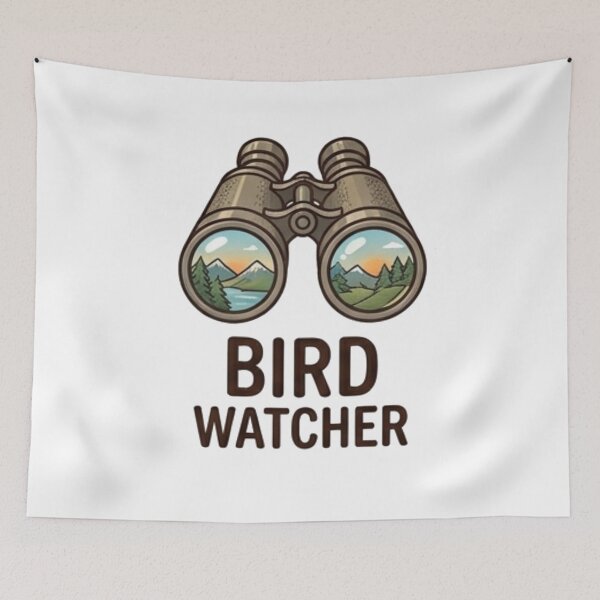 Item preview, Bird Watcher Binoculars Nature Landscape designed and sold by Rehnair.