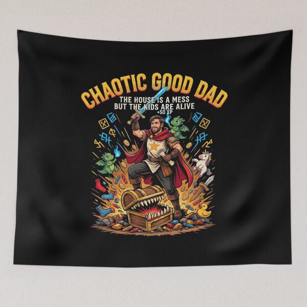 Item preview, Chaotic Good Dad The House is A Mess But The Kids are Alive Legendary Dad Humor designed and sold by Redgiant87x.