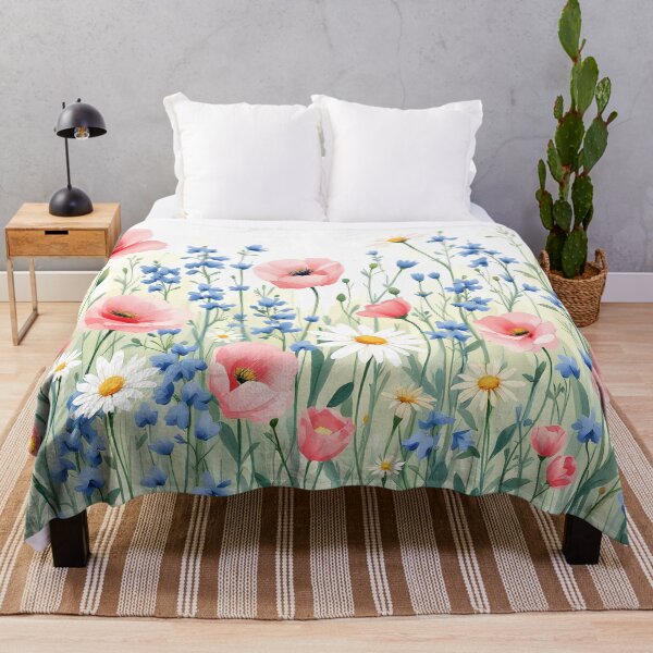 Item preview, Watercolor Wildflower Meadow Floral Design designed and sold by roxysnextgenart.