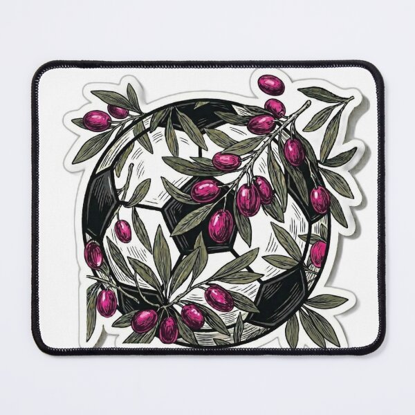 Item preview, Retro 90s Football Olive Tree Branch Pink Soccer 2026 Aesthetic designed and sold by Fatomfatom.