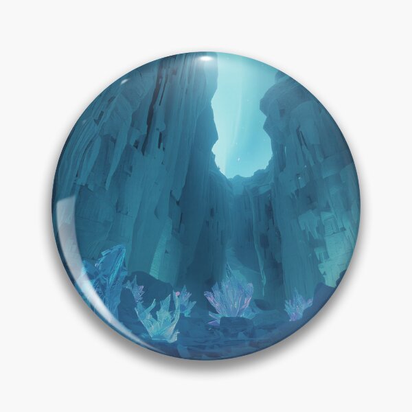 Item preview, Quantum Ice Canyon Alien Fantasy Landscape designed and sold by Luminous Wilds.