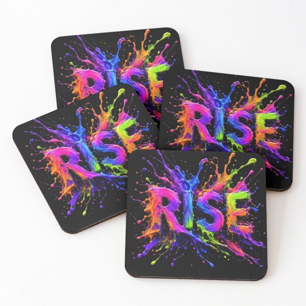 Item preview, ​Vibrant Paint Splatter RISE Typography Art designed and sold by Pawar1999.
