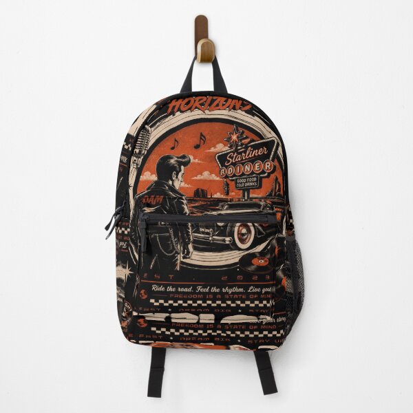 Item preview, Explore New Horizons Rockabilly Road Trip Vintage Hot Rod Design designed and sold by ObsidianUruk.