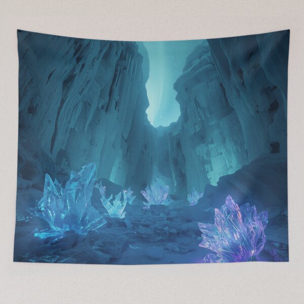 Item preview, Quantum Ice Canyon Alien Fantasy Landscape designed and sold by Luminous Wilds.