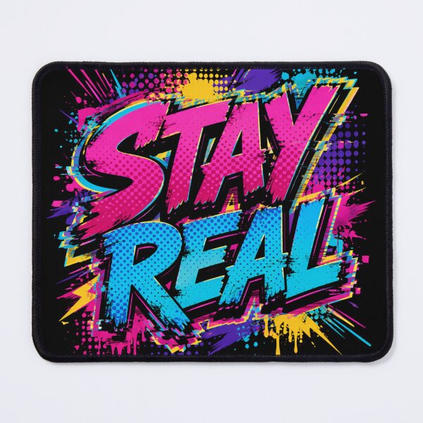 Item preview, Stay Real — Retro Thai Streetwear Quote designed and sold by NUFADE.