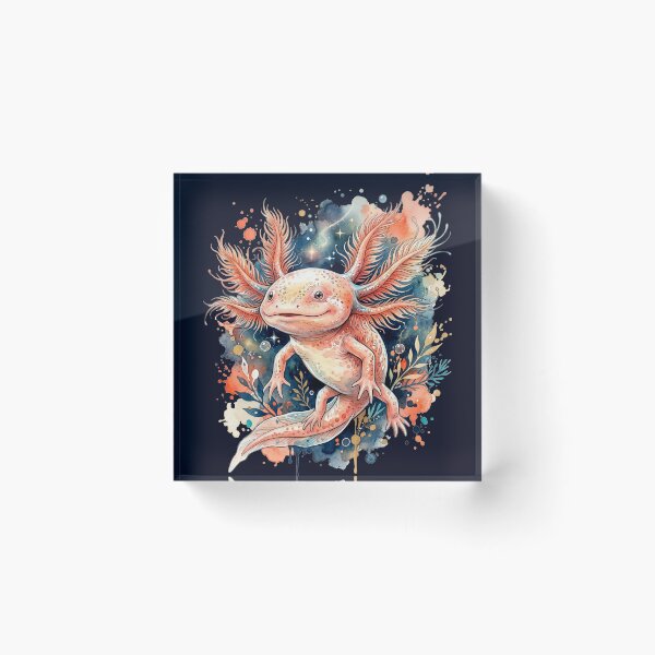 Item preview, Cute Watercolor Axolotl Galaxy Art | Pink Axolotl Lover Gift designed and sold by Biedroneczka.