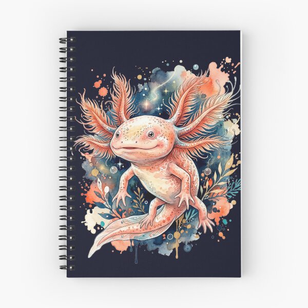 Item preview, Cute Watercolor Axolotl Galaxy Art | Pink Axolotl Lover Gift designed and sold by Biedroneczka.