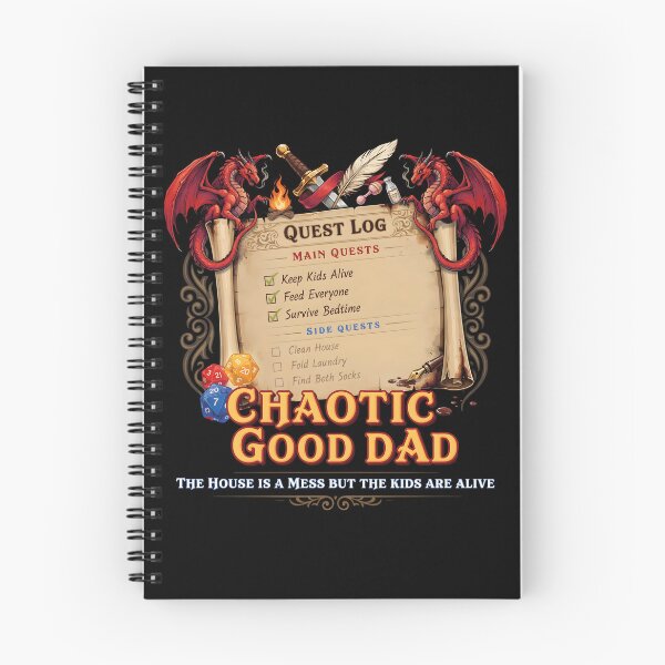 Item preview, Chaotic Good Dad The House is A Mess But The Kids are Alive Funny RPG Parenting designed and sold by Redgiant87x.