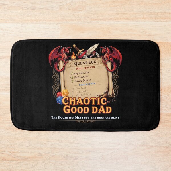 Item preview, Chaotic Good Dad The House is A Mess But The Kids are Alive Funny RPG Parenting designed and sold by Redgiant87x.