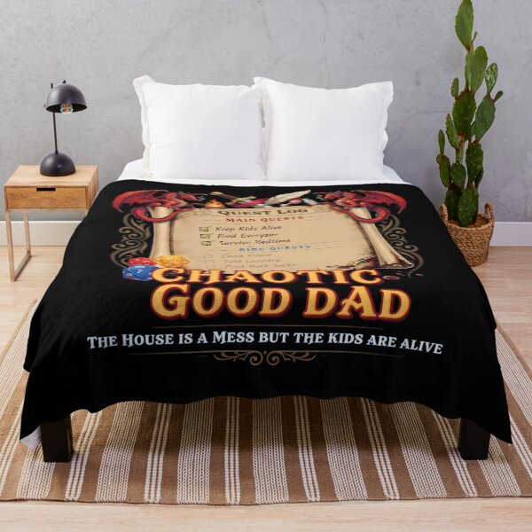 Item preview, Chaotic Good Dad The House is A Mess But The Kids are Alive Funny RPG Parenting designed and sold by Redgiant87x.