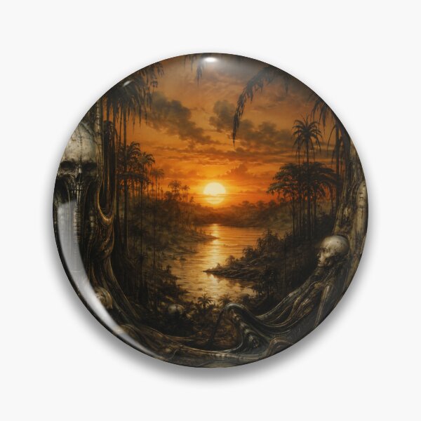 Item preview, Gothic biomechanical sunset landscape designed and sold by AmbiM.