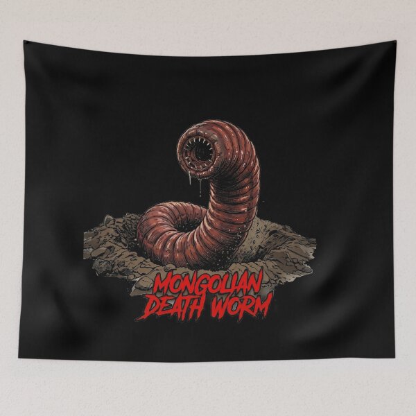 Aperçu de l'œuvre Art d'horreur cryptide du ver de la mort mongol créée et vendue par redsharkuk.