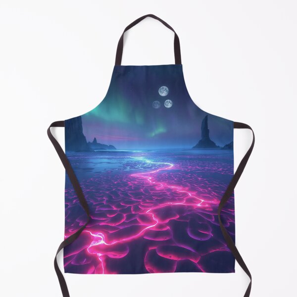 Item preview, Neon Sand Ocean Alien Fantasy Landscape designed and sold by Luminous Wilds.
