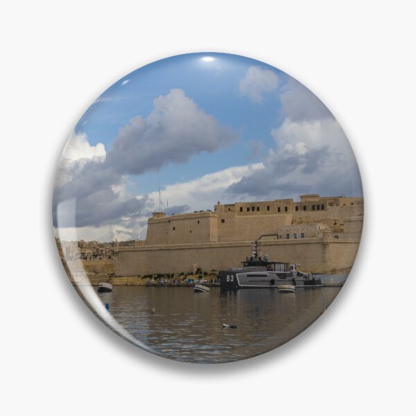 Item preview, Yachts and Small Boats Docked in Historic Harbour Beside Ancient Fort Walls Under Dramatic Sky designed and sold by Nmallia.