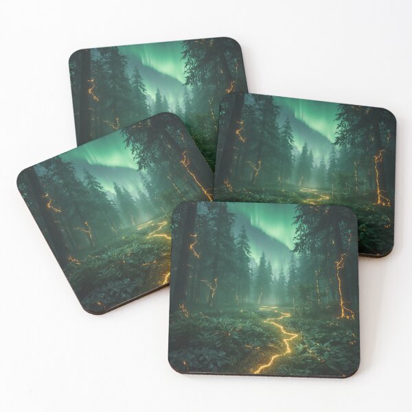 Item preview, Circuit Forest Neural Alien Fantasy Landscape designed and sold by Luminous Wilds.