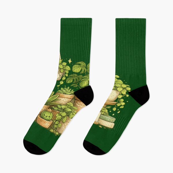 Item preview, Cozy Botanical Jungle | Magical Houseplant Garden Illustration | Green Plant Aesthetic Decor designed and sold by Wild Horizon Studio.