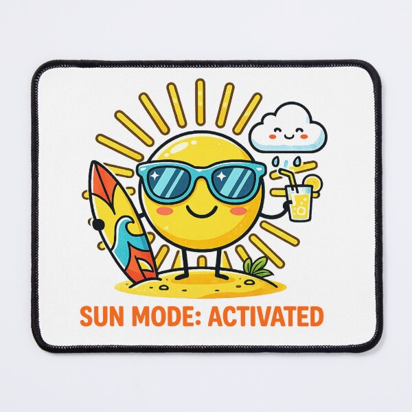 Item preview, Sun Mode Activated Cute Summer Sun Cartoon Surf Beach Fun Graphic designed and sold by MartBook.