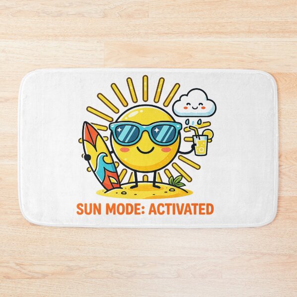 Item preview, Sun Mode Activated Cute Summer Sun Cartoon Surf Beach Fun Graphic designed and sold by MartBook.