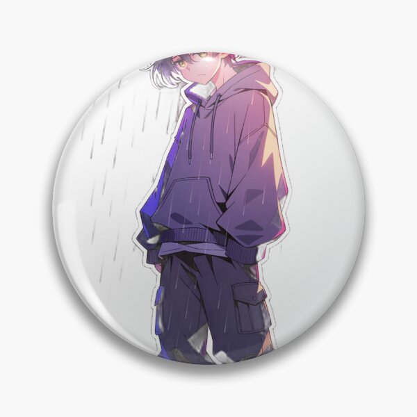 Item preview, Sad Anime Boy Aesthetic Sticker designed and sold by inkfusionhub99.