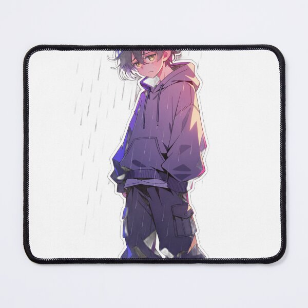 Item preview, Sad Anime Boy Aesthetic Sticker designed and sold by inkfusionhub99.