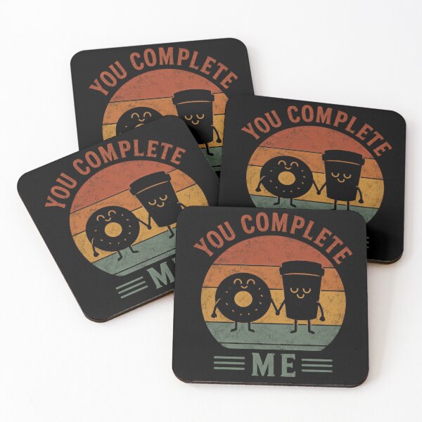 Item preview, You Complete Me Donut Coffee Couple Relationship Love designed and sold by HumansStuck12.