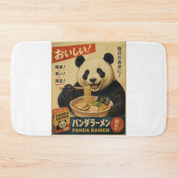 Item preview, Vintage Panda Ramen Poster | Retro Japanese Food Wall Art designed and sold by ExpressoJungle.