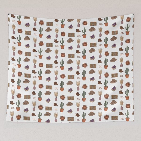 Item preview, Desert Boho Wanderer Aesthetic Southwestern Cactus Lifestyle Art designed and sold by Osmose-Studio ⭐⭐⭐⭐⭐.