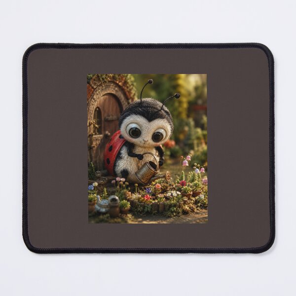 Item preview, Little Ladybug Gardener – Whimsical Woodland Garden Art designed and sold by marianka91.
