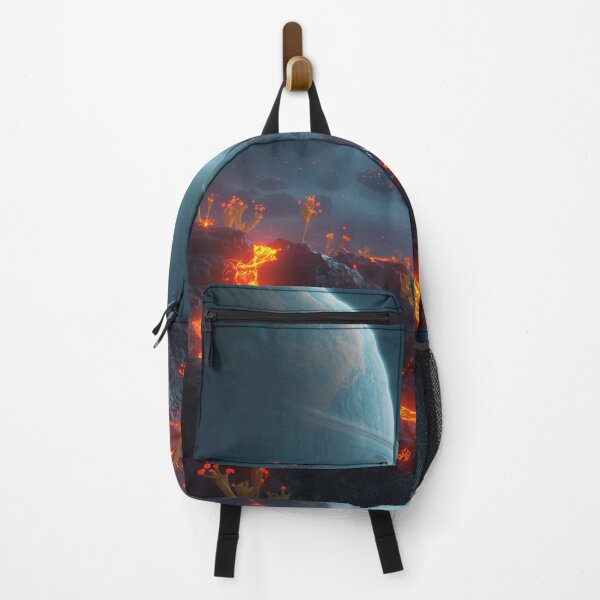 Item preview, Floating Lava Bloom Alien Fantasy Sky Landscape designed and sold by Luminous Wilds.