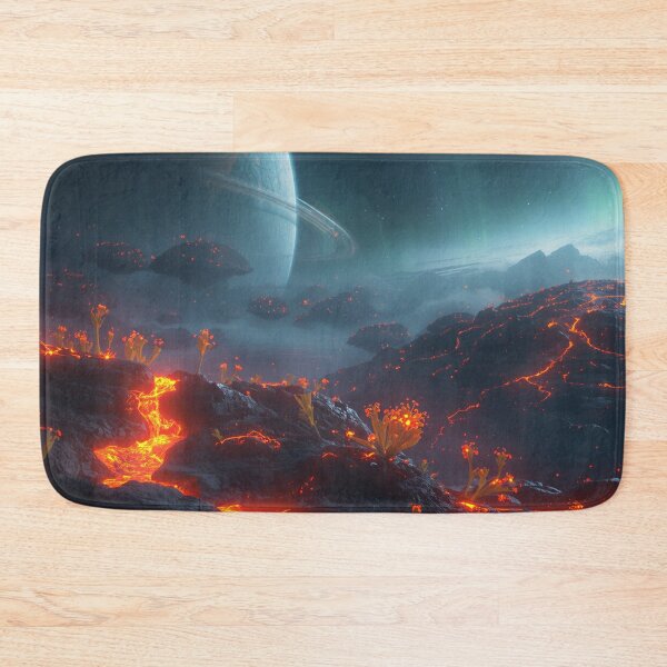 Item preview, Floating Lava Bloom Alien Fantasy Sky Landscape designed and sold by Luminous Wilds.