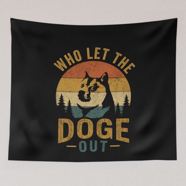 Item preview, Who Let The Doge Out Dogecoin Crypto Meme Shiba Inu Investor designed and sold by HumansStuck12.