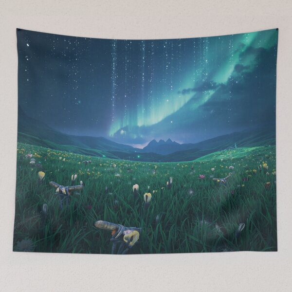 Item preview, Starfall Meadow Alien Fantasy Landscape designed and sold by Luminous Wilds.