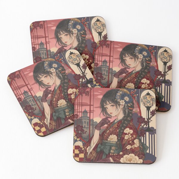 Item preview, Red Hakama Lady designed and sold by Japanese Vibes.